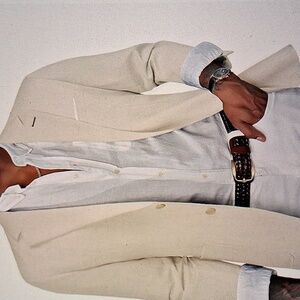 PJ PAUL JONES Elegant Men's Beige Blazer Size Large